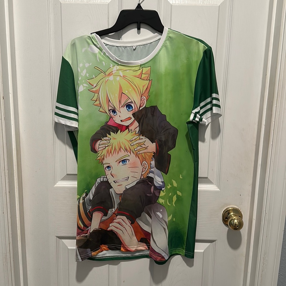 VTG Naruto Green Anime Shirt Size xxl